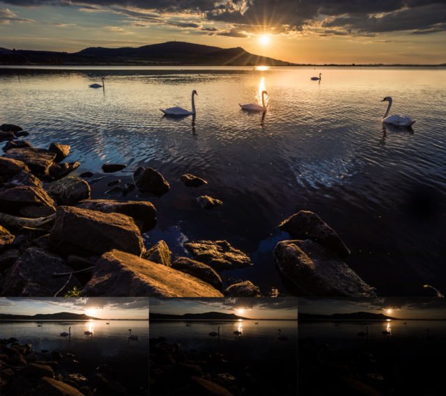 6 consejos básicos para hacer fotografías del agua: La imagen resultante se consiguió combinando a mano tres fotografías.